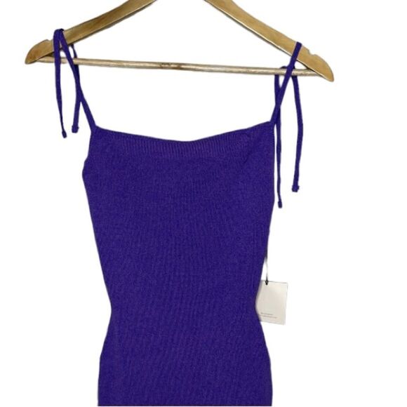 NWT Superdown Bailey Tie Strap Dress - Purple - Picture 5 of 10